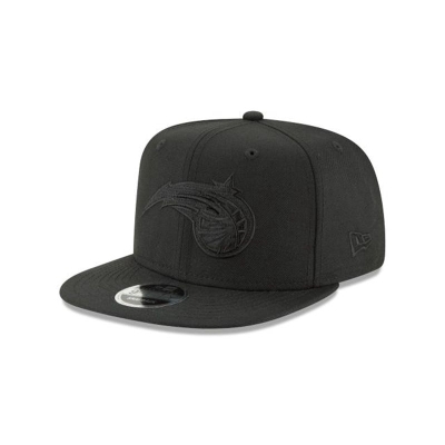 Black Orlando Magic Hat - New Era NBA Black On Black High Crown 9FIFTY Snapback Caps USA4630952